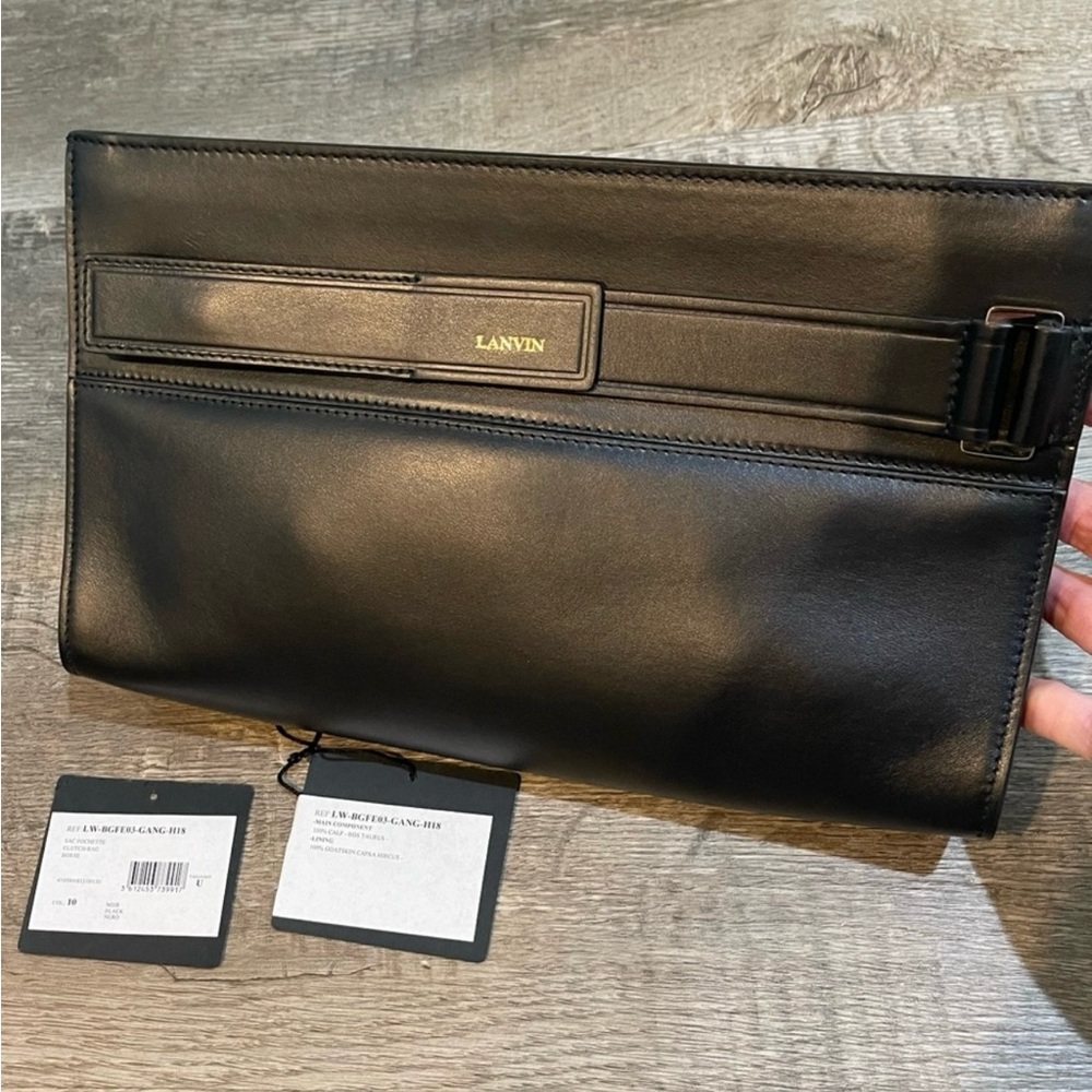 Lanvin leather sac pochette clutch